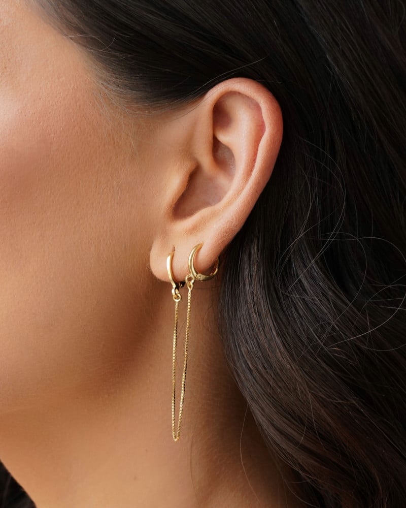 Piercing  Argola Unilateral Veneziana Banhado a Ouro 18K