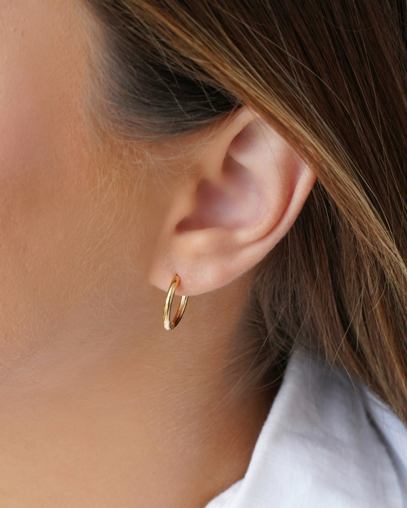 Trio de Argolas Lisas Banhado a Ouro 18K