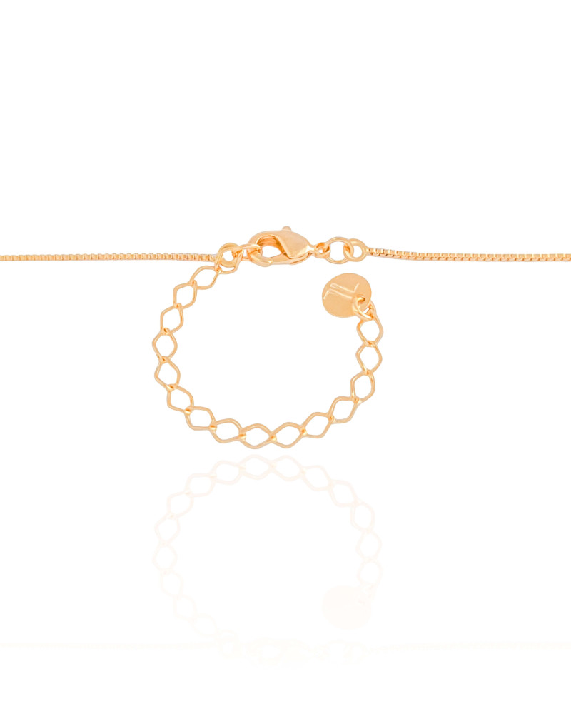 Gargantilha Veneziana Letra J 1.7 cm Bolha Banhado a Ouro 18K - 45 cm