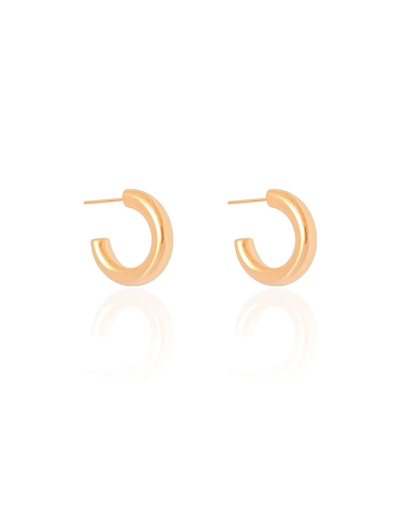 Brinco Argola Tubo Lisa 1.8 cm Banhado a Ouro 18K