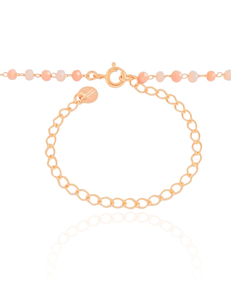 Choker Bolinhas Pêssego e Salmão 3 mm Banhado a Ouro 18K