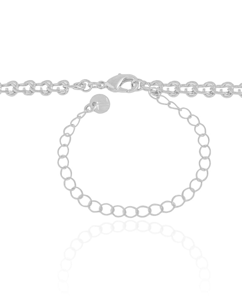 Choker Elos Nó Ródio Branco