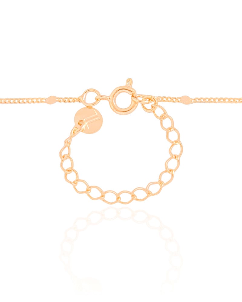 Gargantilha Grumet Longa Plaquinhas Banhado a Ouro 18K - 80 cm