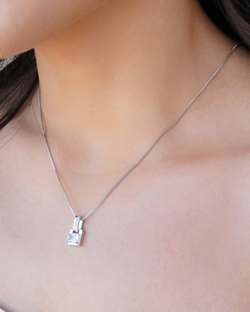 Conjunto Retangular Cravejado Cristal Ródio Branco