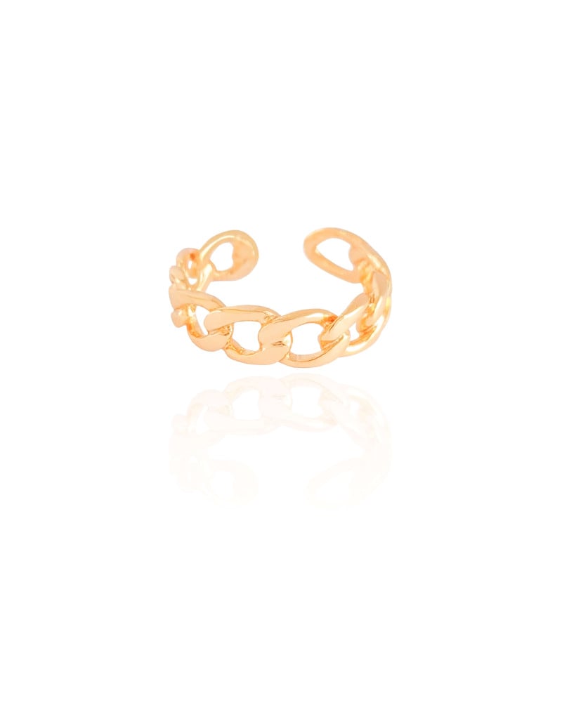 Anel Ajustável Grumet Tamanho G Banhado a Ouro 18K