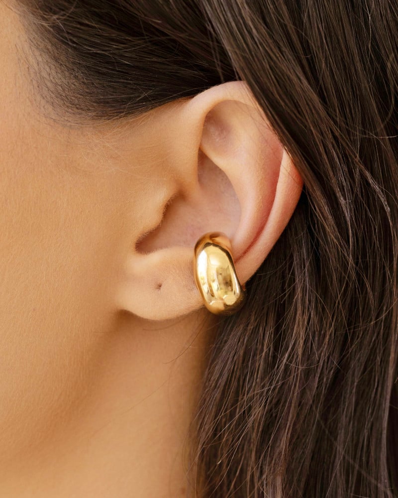Piercing Abaulado Liso Banhado a Ouro 18K