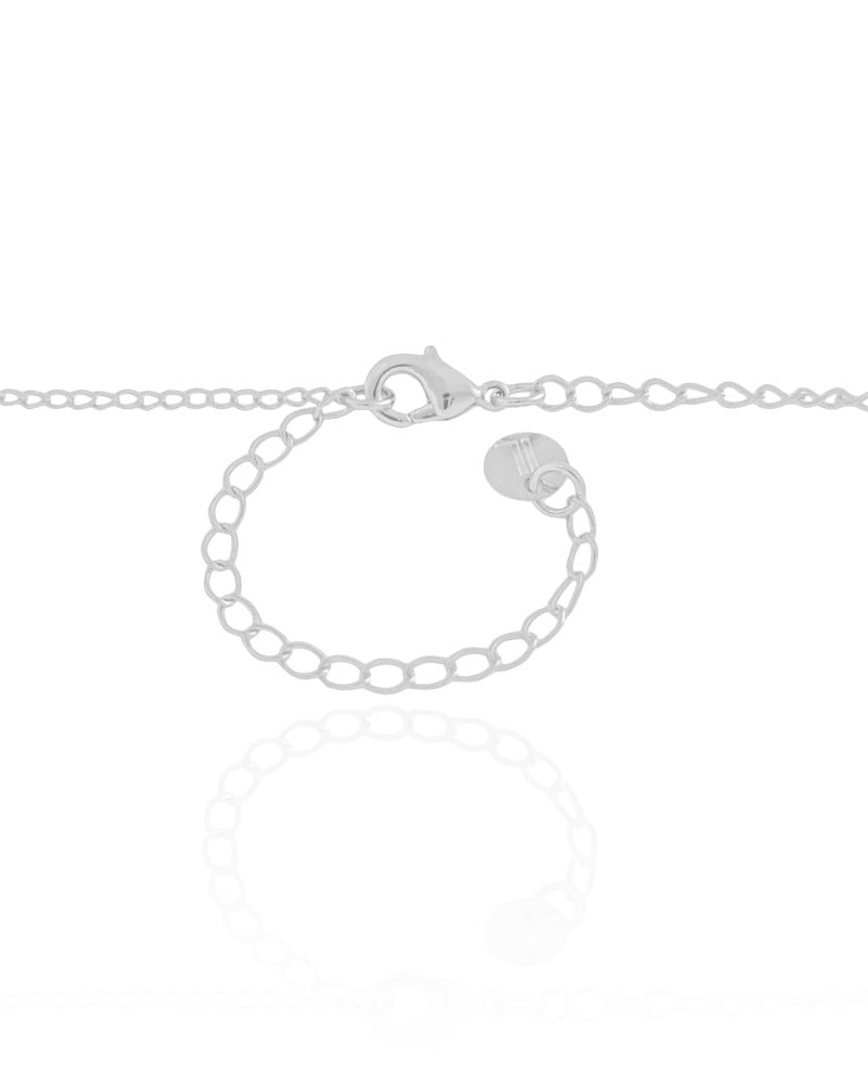 Choker Elos Gomos Lisos 4 mm Ródio Branco