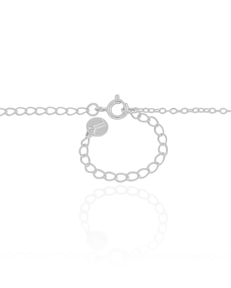Choker Elos Estrela Cristal 6 mm Ródio Branco