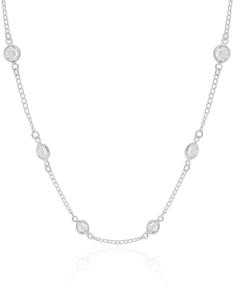 Choker Pontos de Luz Cristal Ródio Branco