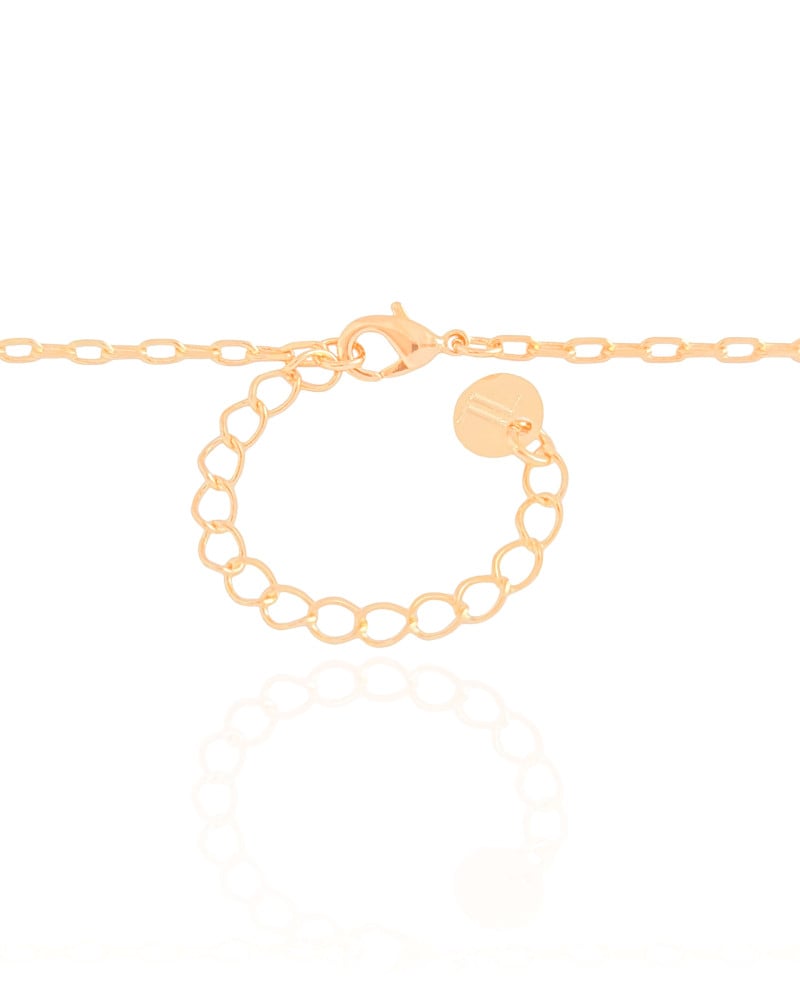 Gargantilha Elos Trevos Pretos Banhado a Ouro 18K - 45 cm