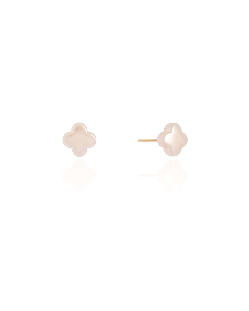 Brinco Flor Pérola 10 mm Banhado a Ouro 18K