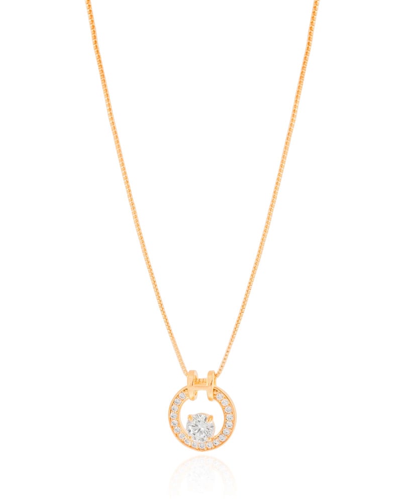 Gargantilha Redondo Cravejado Ponto de Luz Cristal Banhado a Ouro 18K - 45 cm