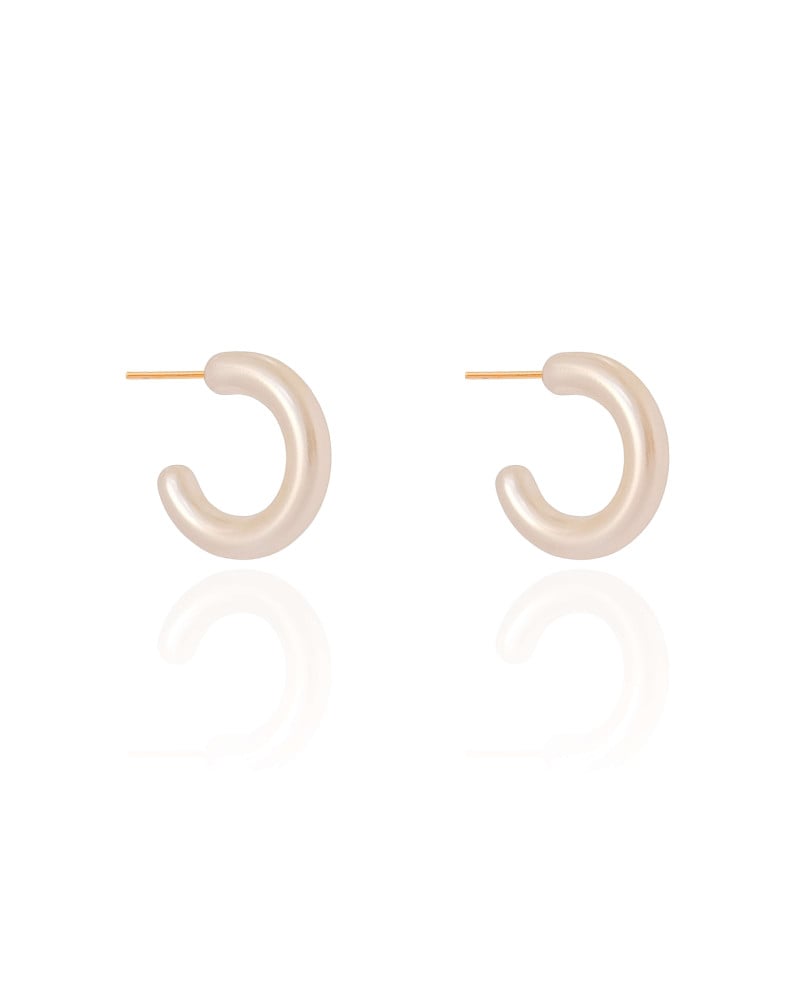 Brinco Argola Pérola 2.0 cm Banhado a Ouro 18K