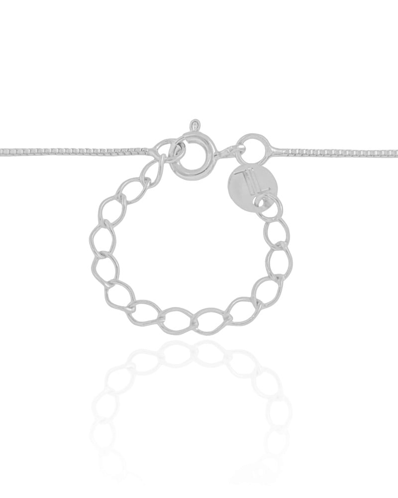 Gargantilha Veneziana Árvore da Vida Cravejada Cristal Ródio Branco - 45 cm