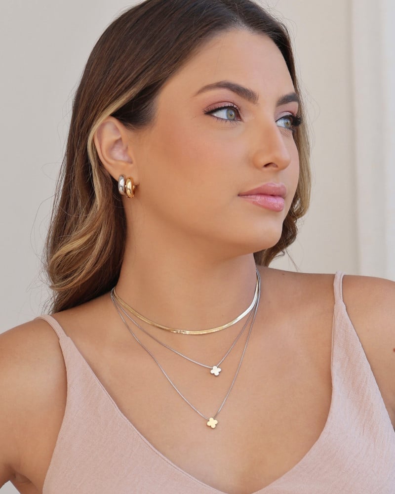Choker Malha Fita 3 mm Banhado a Ouro 18K