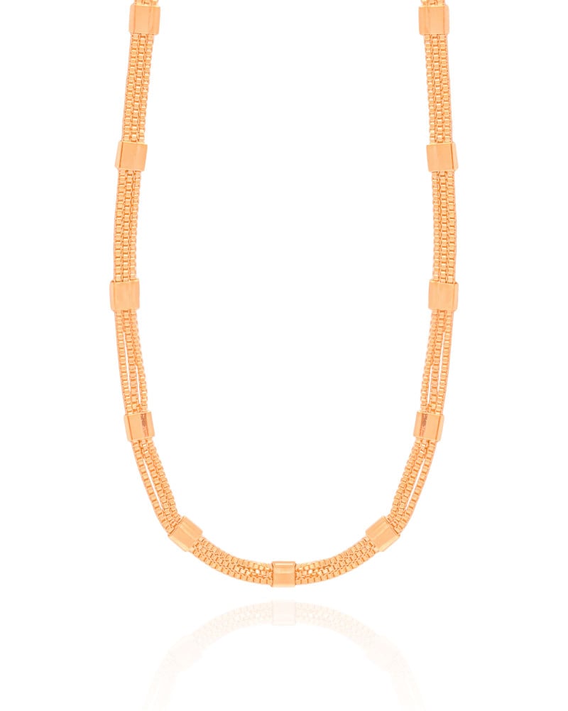 Choker Veneziana Tripla Detalhada Banhado a Ouro 18K
