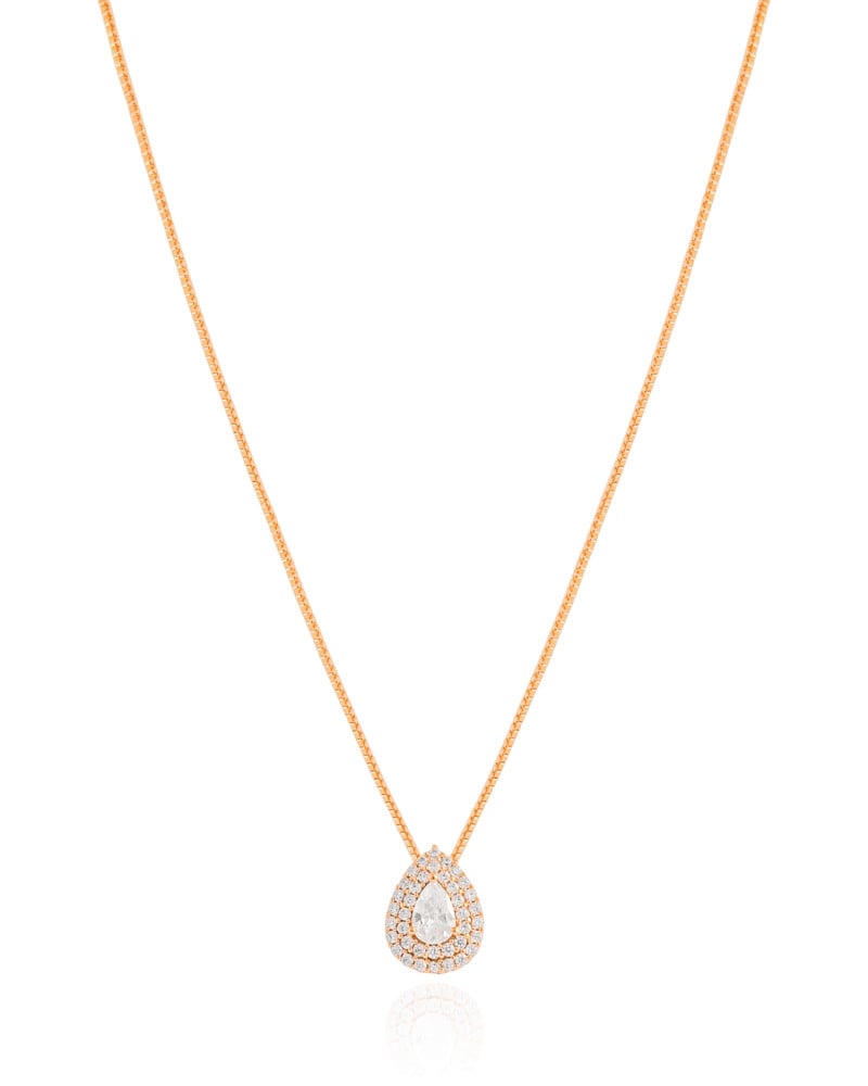 Gargantilha Veneziana Gota Cravejada Cristal Banhado a Ouro 18K - 40 cm
