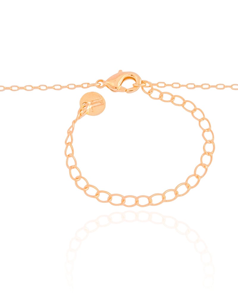 Gargantilha Elos Trevos Cravejados Cristal Banhado a Ouro 18K - 45 cm