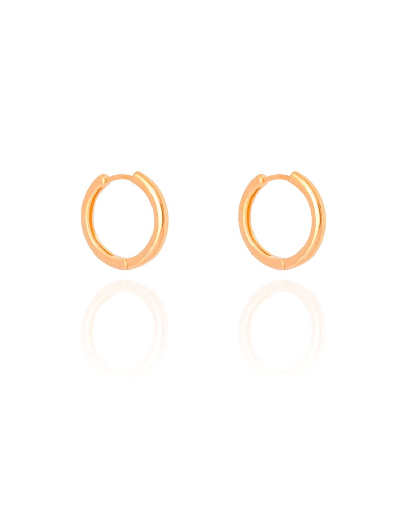Brinco Argola Click Lisa 1.8 cm Banhado a Ouro 18K