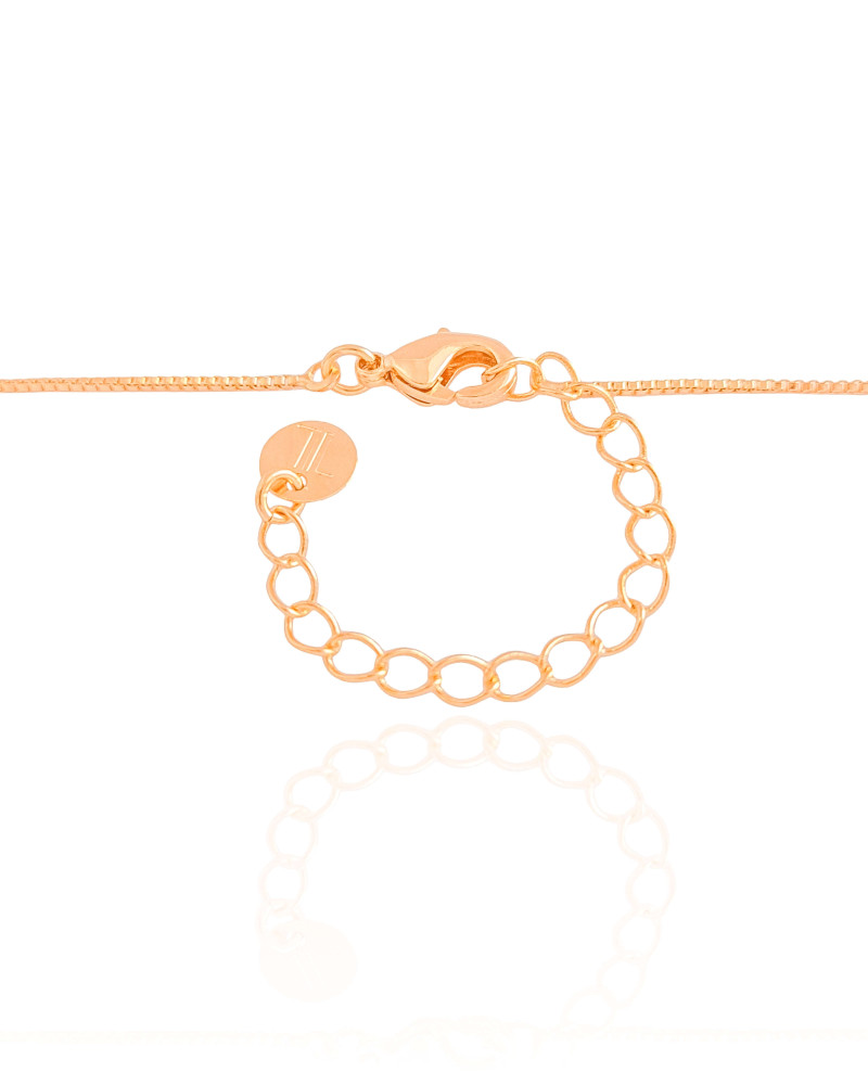 Gargantilha Filho Menino Menina Coração Cristal Mix Banhos Banhado Ouro 18K - 45cm