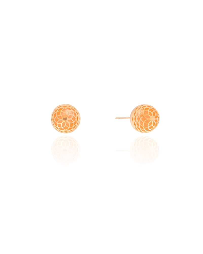 Brinco Bola Tela 1.1 cm Banhado a Ouro 18K
