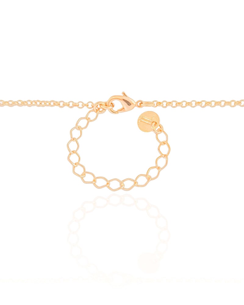 Gargantilha Infantil Corações Pontos de Luz Cristal Banhado a Ouro 18K