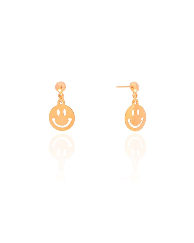 Brinco Infantil Sorriso 2.0 cm Banhado a Ouro 18K