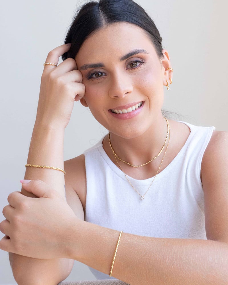 Anel Pontos de Luz Cristal Tamanho 23 Banhado a Ouro 18K