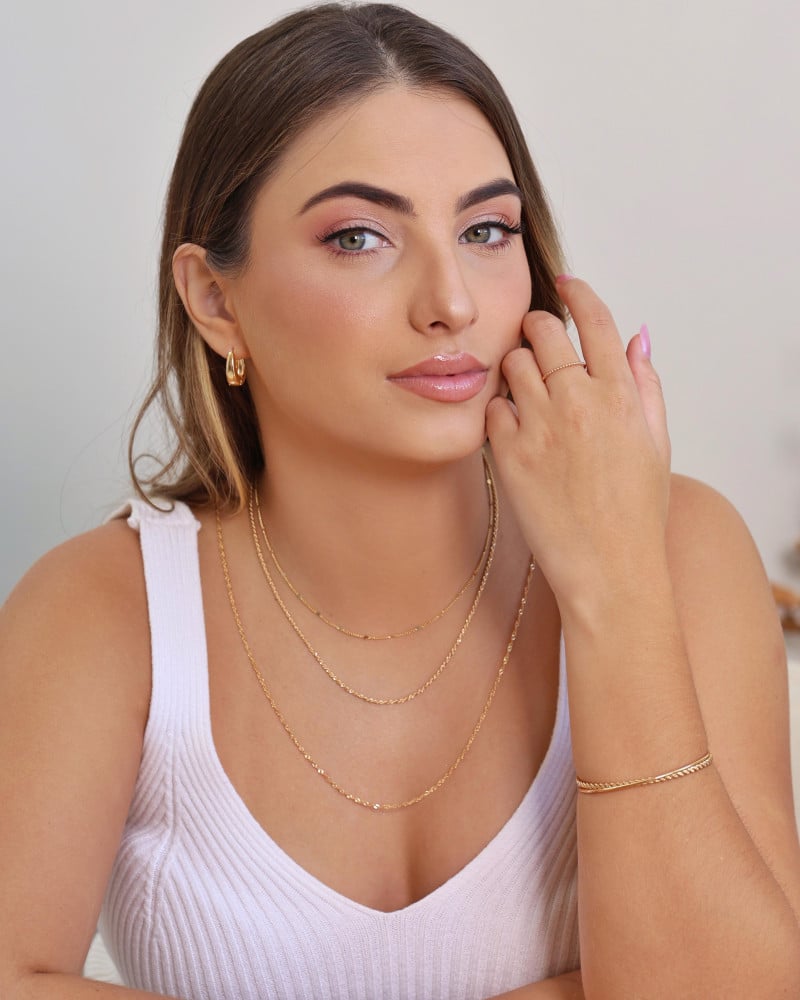 Anel Bolinhas Tamanho 15 Banhado a Ouro 18K