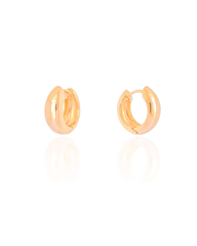 Brinco Argola Click Lisa 1.8 cm Banhado a Ouro 18K