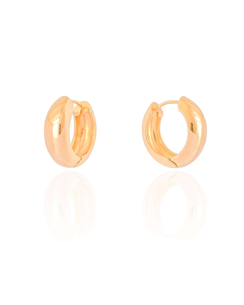 Brinco Argola Click Lisa 2.2 cm Banhado a Ouro 18K