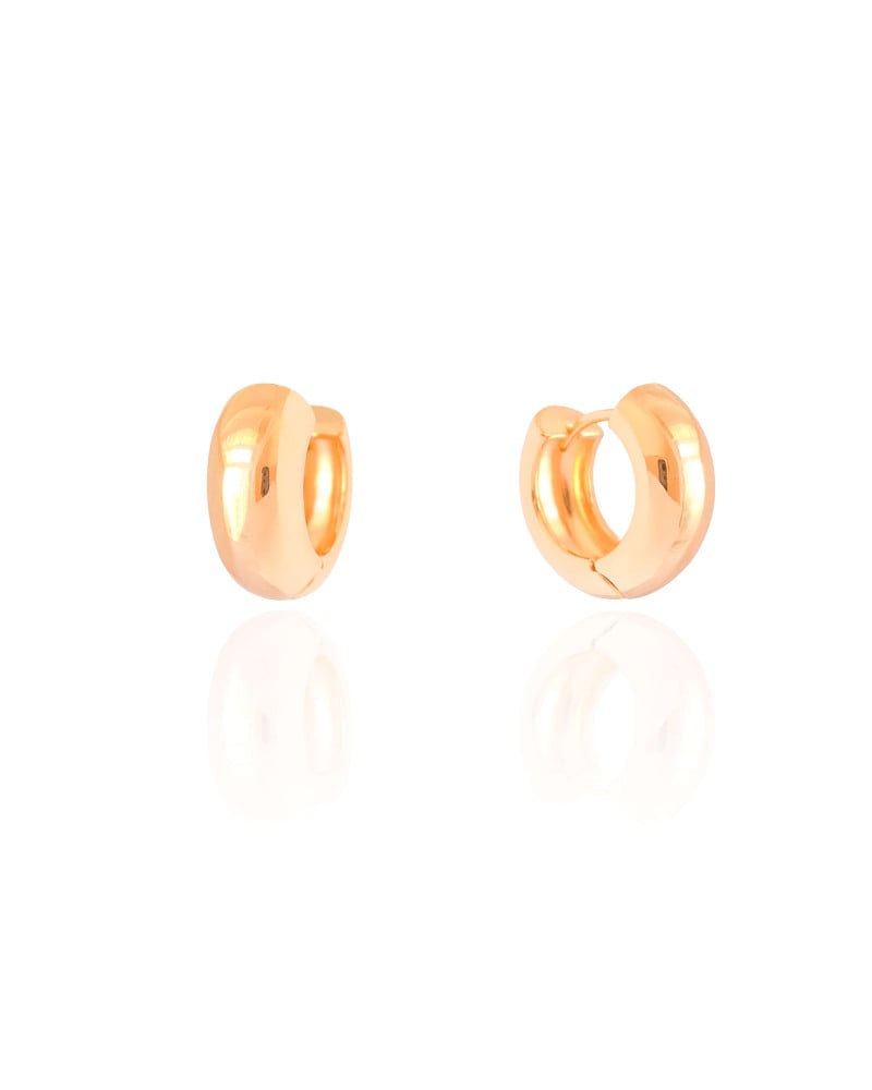 Brinco Argola Click Reta Lisa 1.8 cm Banhado a Ouro 18K