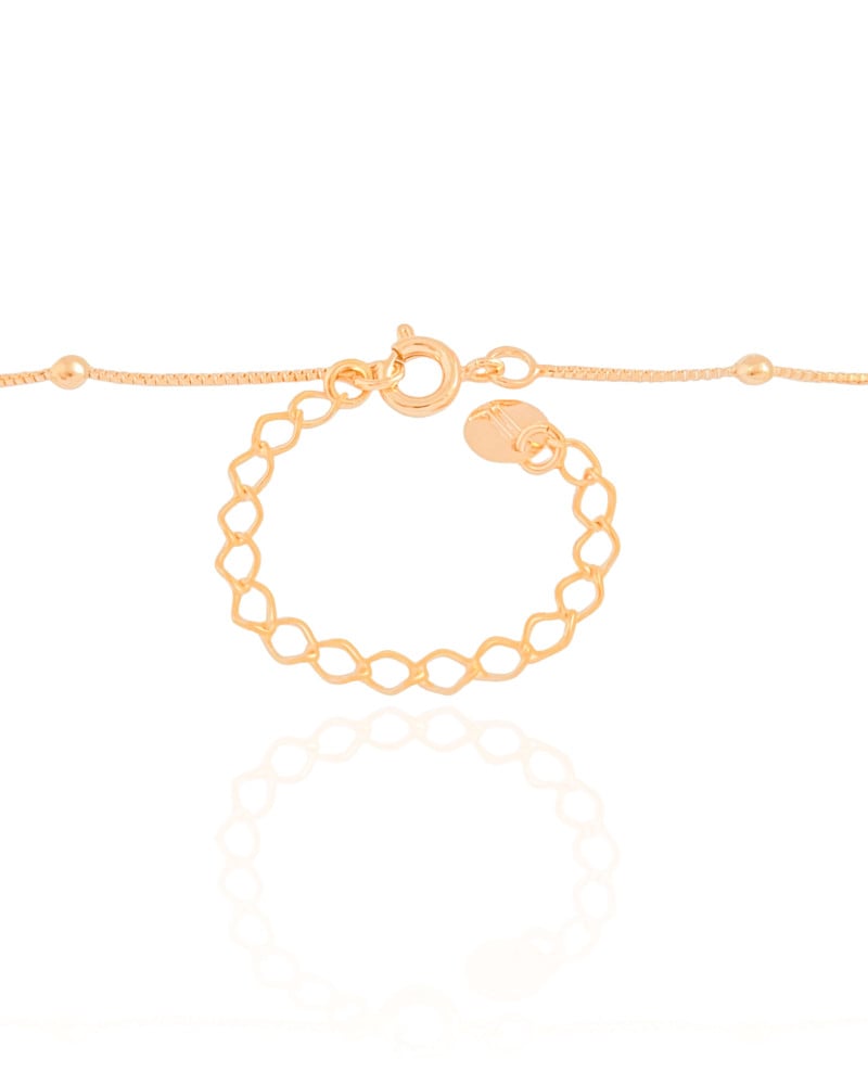Gargantilha Gravata Bolinhas Cruz Cravejado Cristal Banhado a Ouro 18K - 45 cm