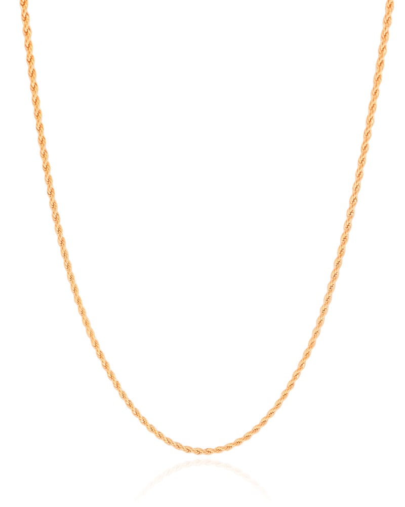 Gargantilha Cordão Baiano 1.5 mm Banhado a Ouro 18K - 45 cm