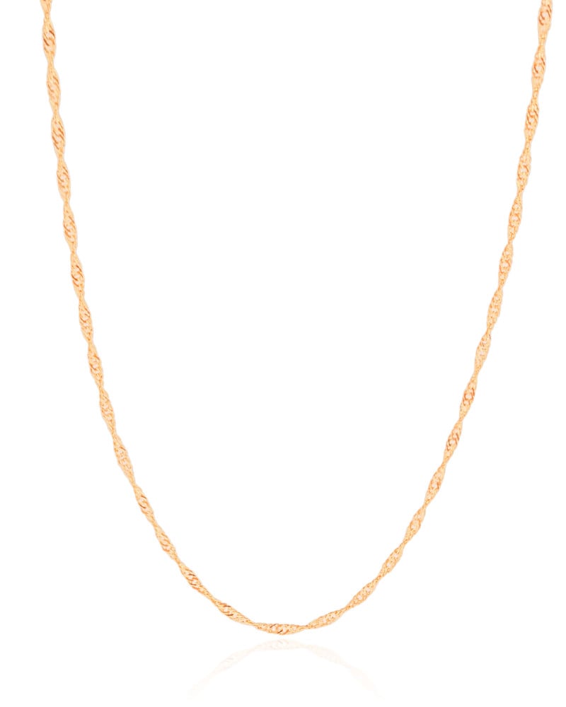Gargantilha Longa Singapura 2 mm Banhado a Ouro 18K - 80 cm