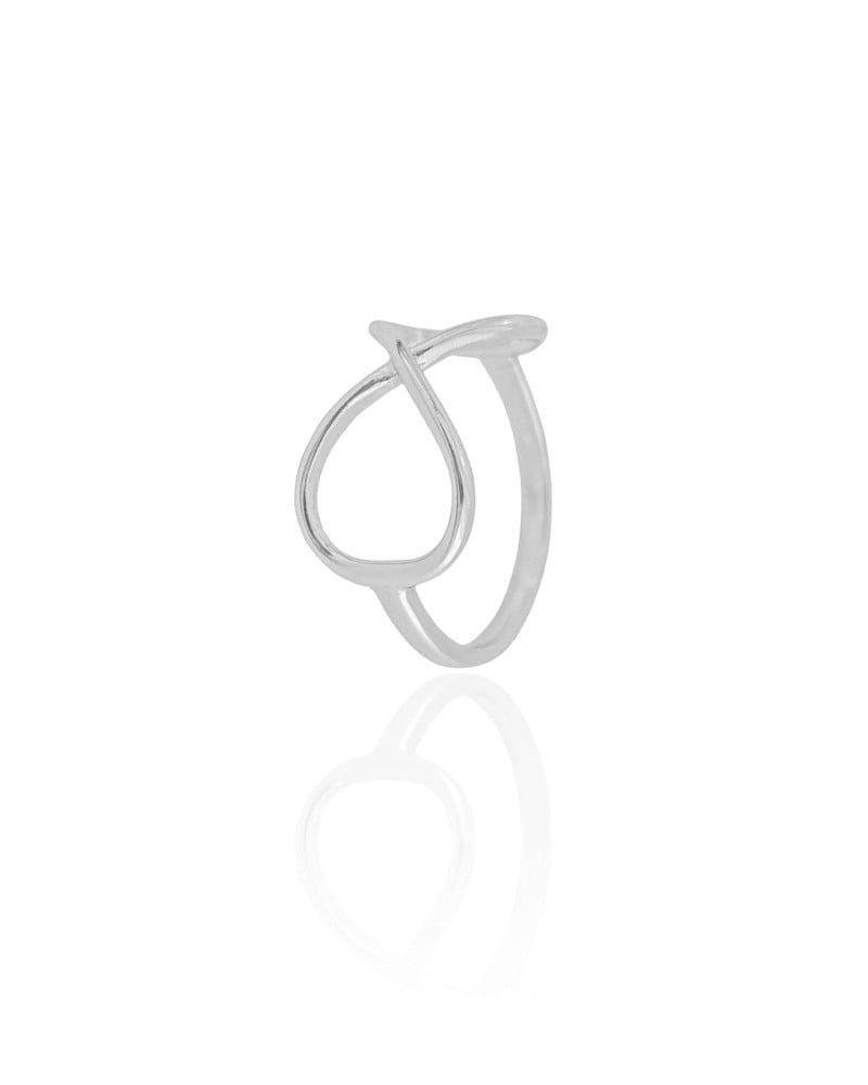 Anel Infinito Tamanho 21 Ródio Branco