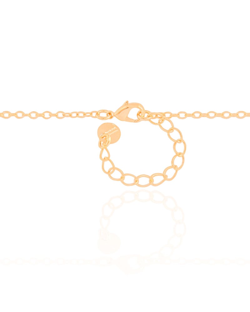 Gargantilha Elos Folhas Lisas Banhado a Ouro 18K - 40 cm