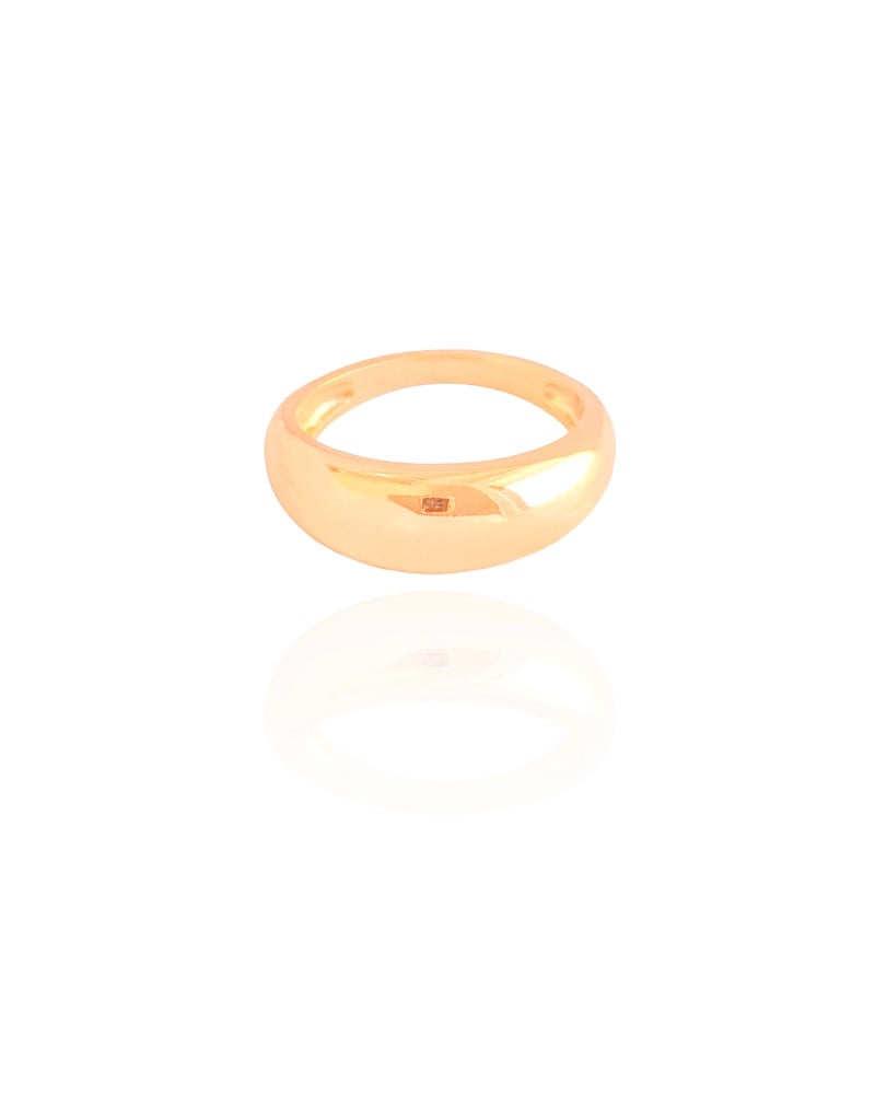 Anel Liso Tamanho 21 Banhado a Ouro 18K
