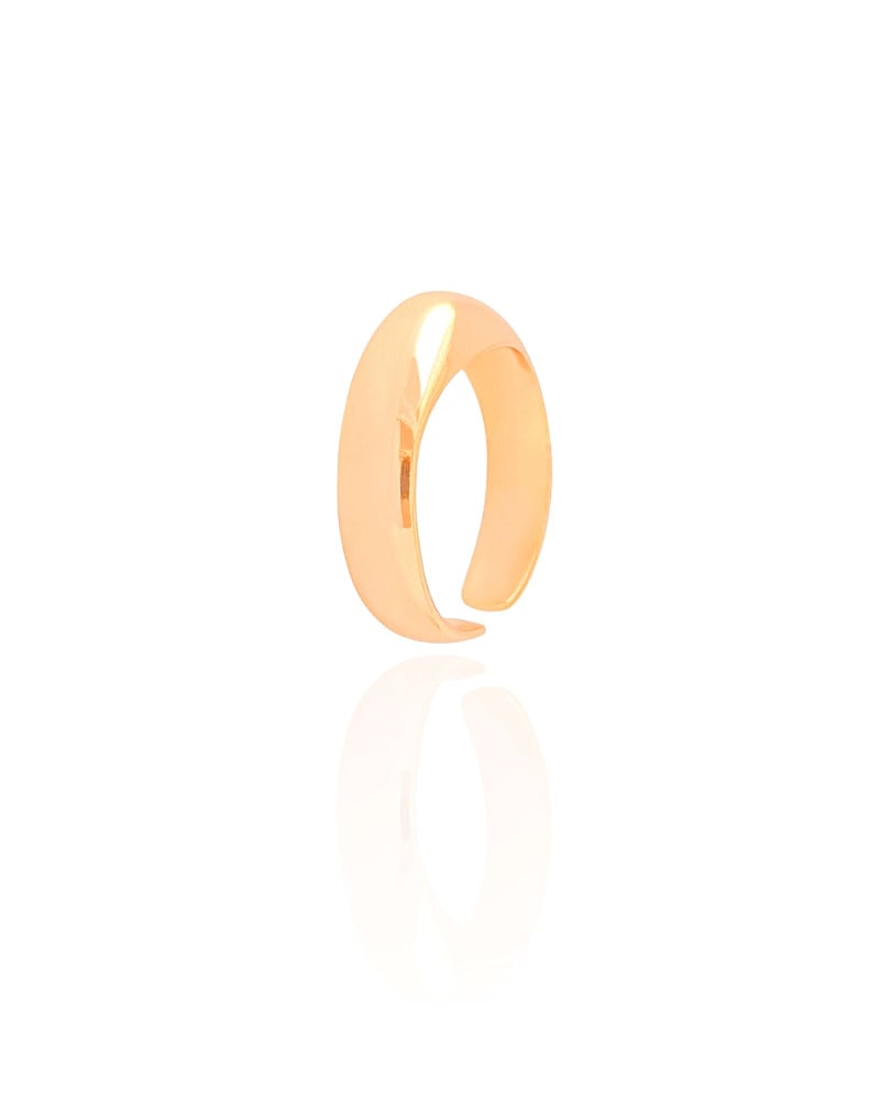 Anel Liso Tamanho 21 Banhado a Ouro 18K