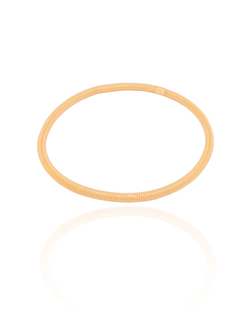 Bracelete Mola Rabo de Rato 3 mm Banhado a Ouro 18K