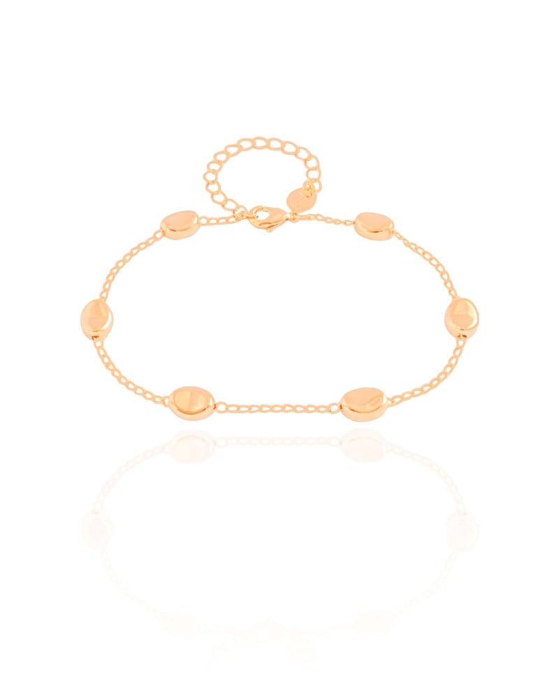 Pulseira Elos Ovais Lisos Banhado a Ouro 18K