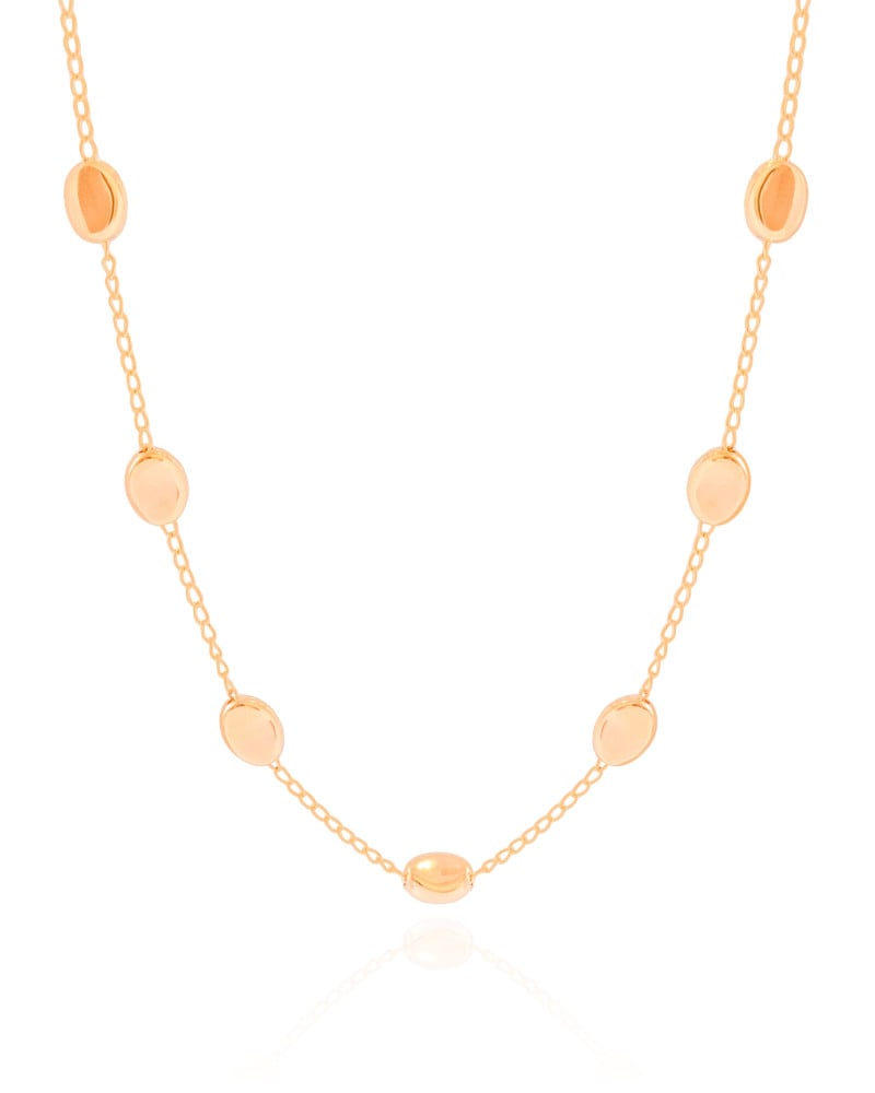 Choker Elos Ovais Lisos Banhado a Ouro 18K