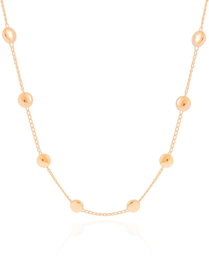 Choker Elos Bolas Achatadas Banhado a Ouro 18K