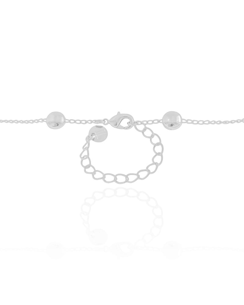 Choker Elos Bolas Achatadas Ródio Branco