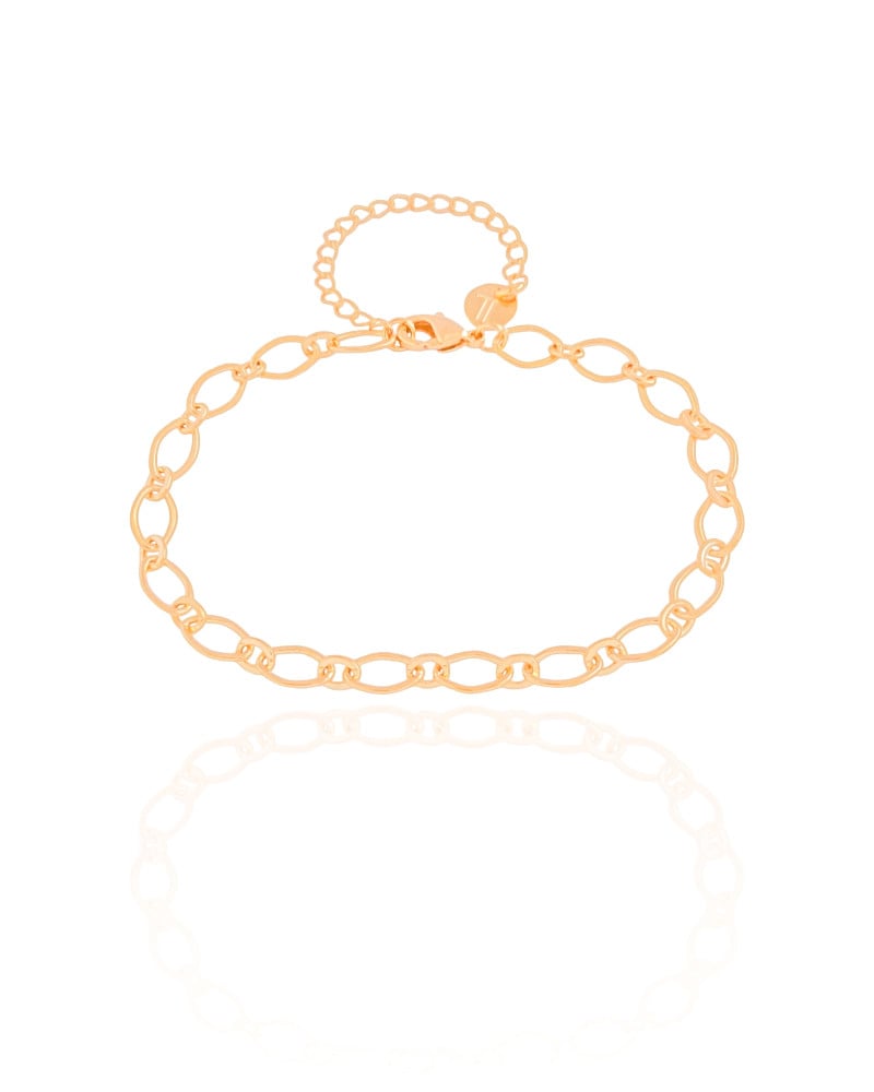 Pulseira Elos Losango 5 mm Banhado a Ouro 18K