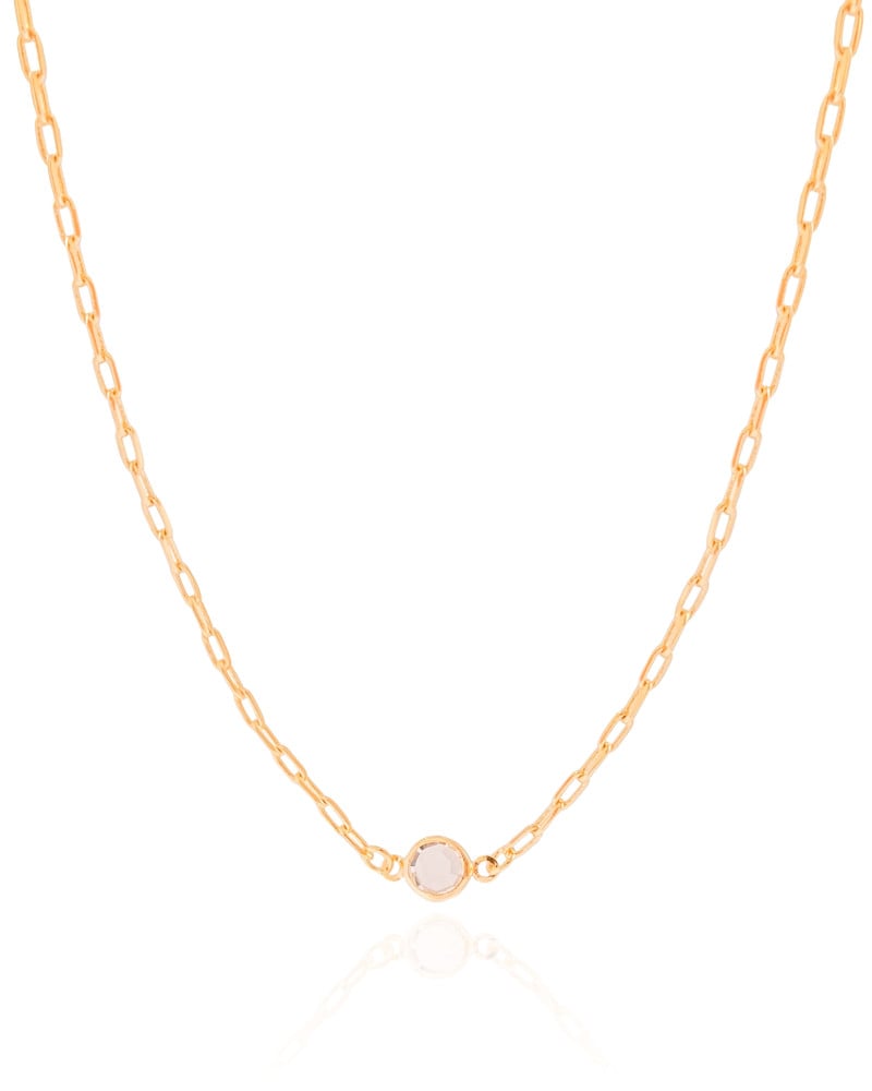 Choker Elos Ponto de Luz Cristal 6 mm Banhado a Ouro 18K