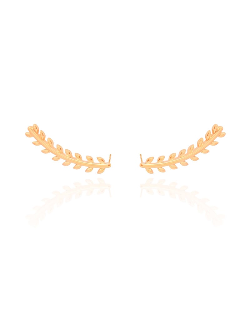 Ear Cuff Folhas 2.8 cm Banhado a Ouro 18K