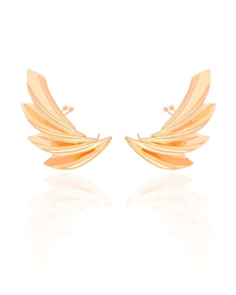 Ear Cuff Asa Lisa 4.5 cm Banhado a Ouro 18K