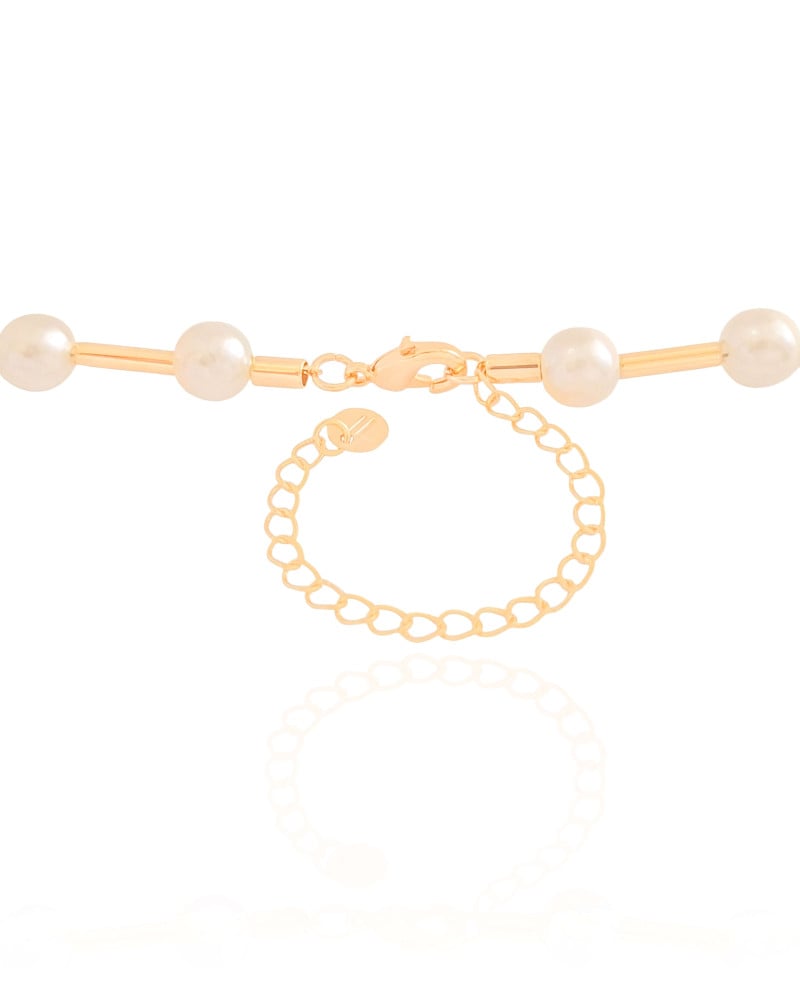 Choker Canutilhos Pérolas Banhado a Ouro 18K
