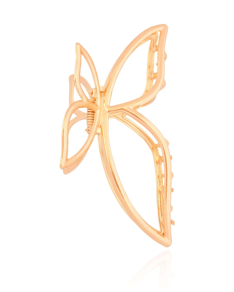Presilha Borboleta Banho Dourado